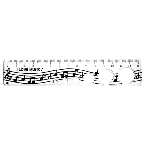 15cm Music Themed Ruler