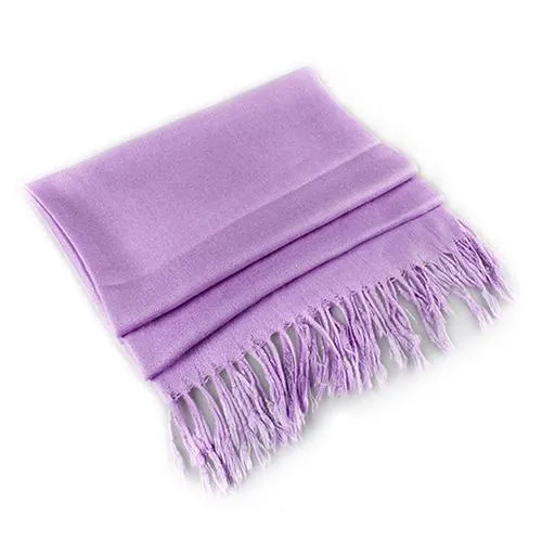 3-Piece Set: Pure Color Tassel Artificial Cashmere Shawl Soft Wrap