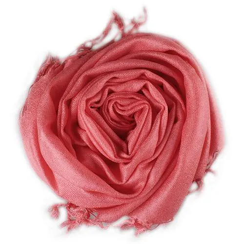 3-Piece Set: Pure Color Tassel Artificial Cashmere Shawl Soft Wrap