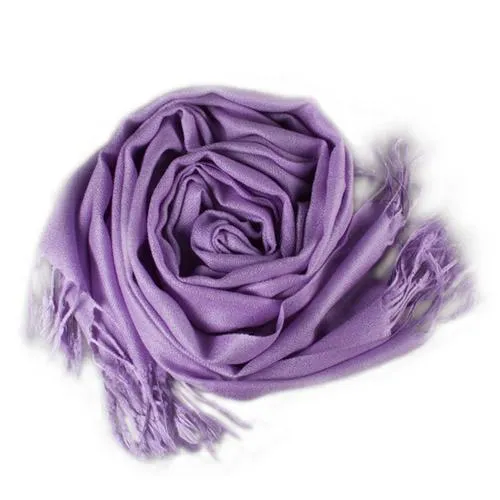 3-Piece Set: Pure Color Tassel Artificial Cashmere Shawl Soft Wrap