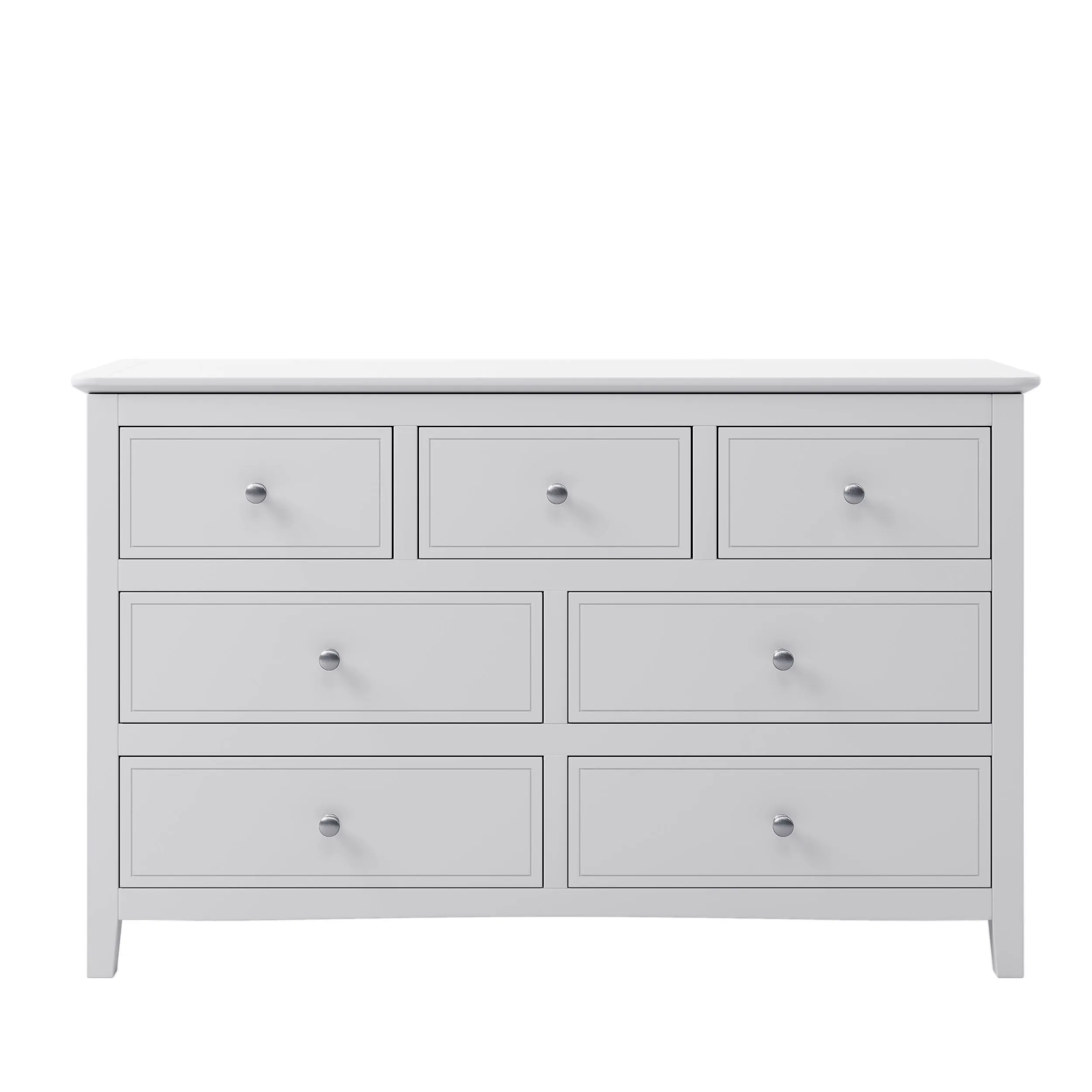 7 Drawers Solid Wood Dresser - White by Couch.com