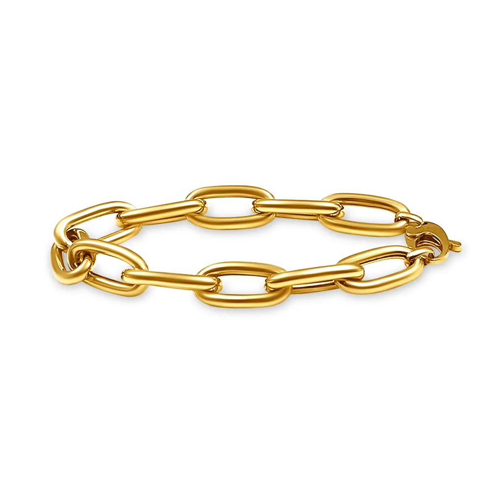 9ct Bonded Gold Open Oval Bracelet