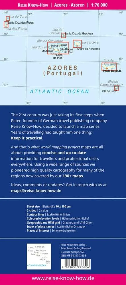Azores Road Map by Reise Know-How (2023)