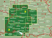 Baden-Wurttemberg Road Map by Freytag & Berndt (2007)