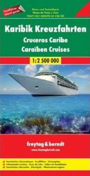 Caribbean Cruises Road Map by Freytag & Berndt (2011)