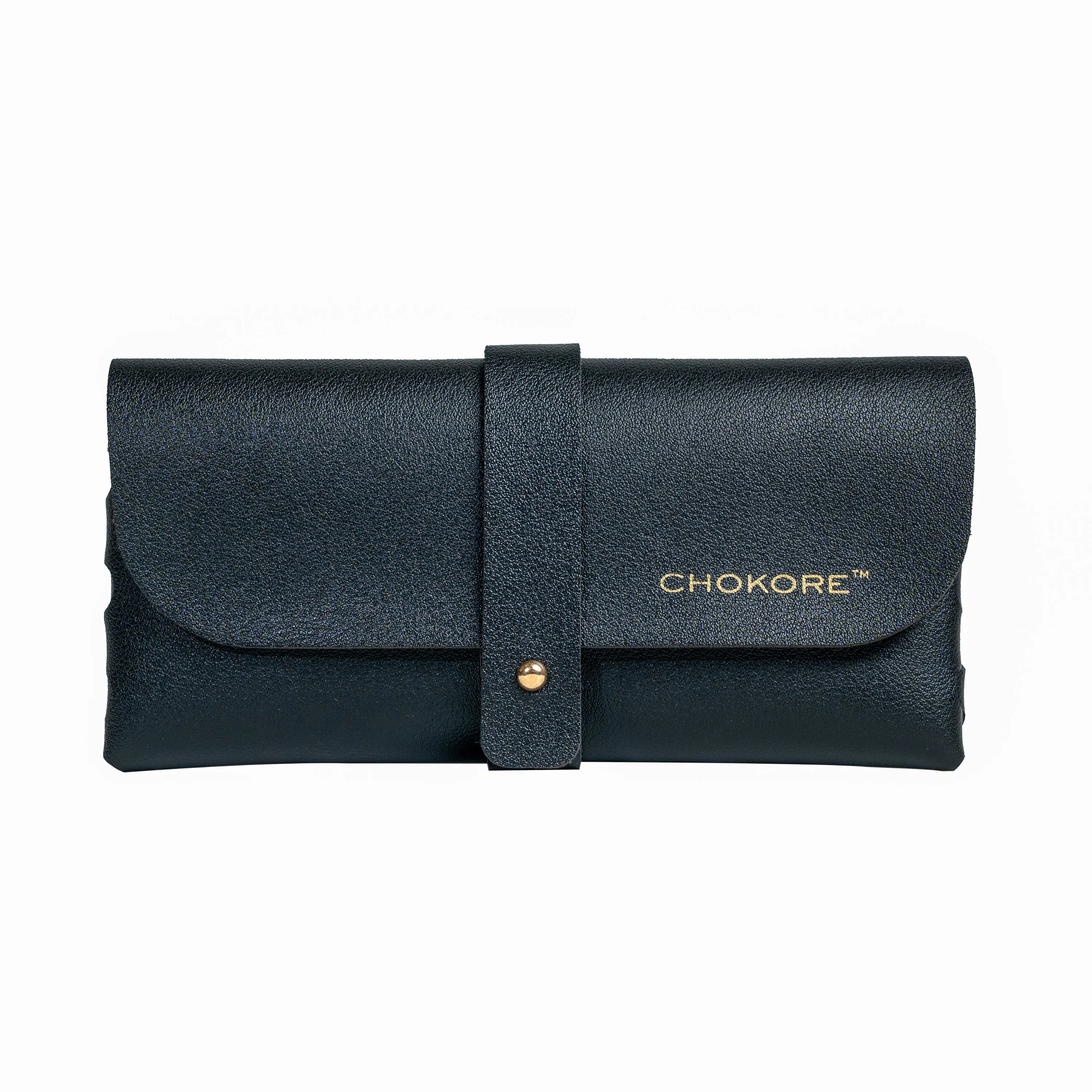 Chokore Sleek Rectangular Sunglasses with UV Protection (Black & Silver)