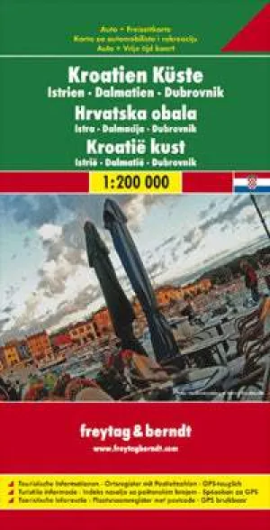 Croatia Coast Road Map by Freytag & Berndt (2012)