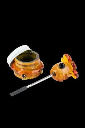 Empire Glassworks Honeycomb Dabber   Terp Jar