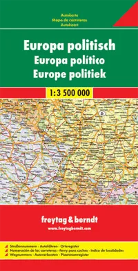 Europe Political Road Map by Freytag & Berndt (2010)
