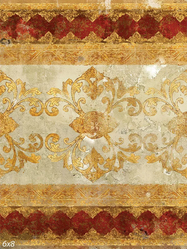 Florentine Medallion Red Backdrop
