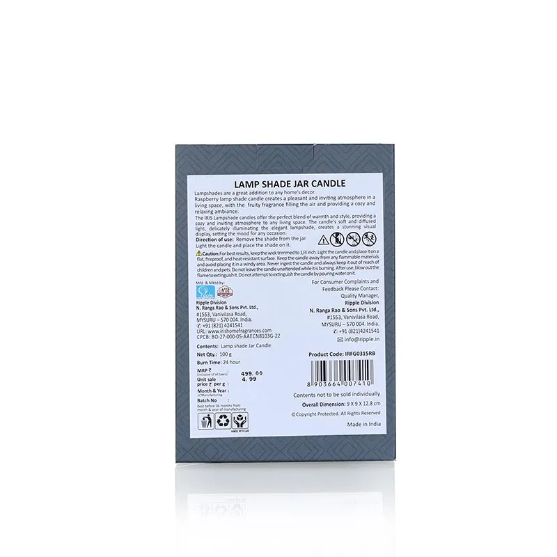 Fragrances Lamp Shade Candle |  100Gm |  Burn Time 24Hrs  | Single | 4 x 5 inches