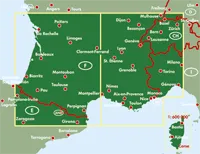France South Road Map by Freytag & Berndt (2008)