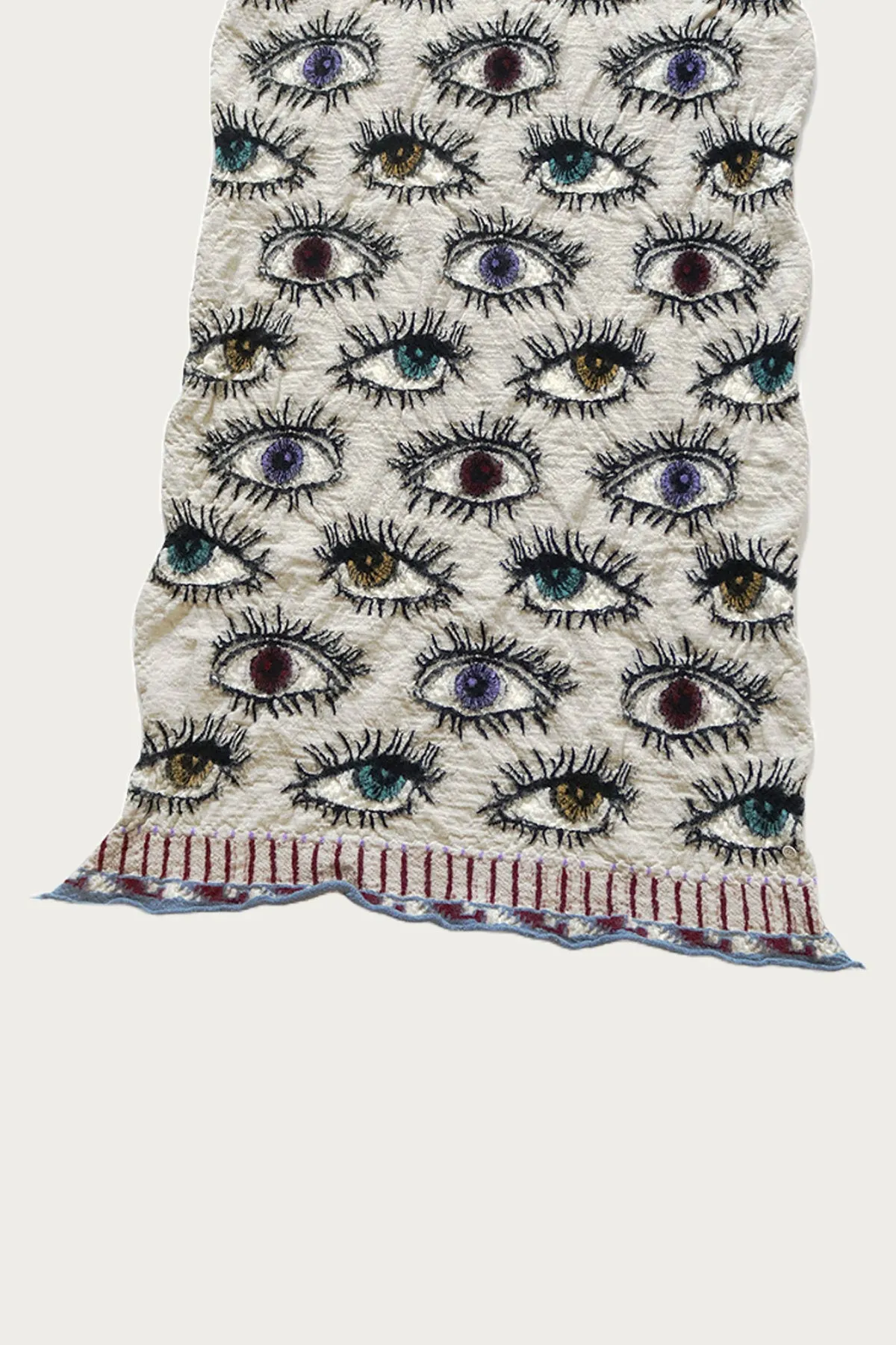 Fulling Wool HAPPY Scarf SPEAKEASY(Colorful) - Natural