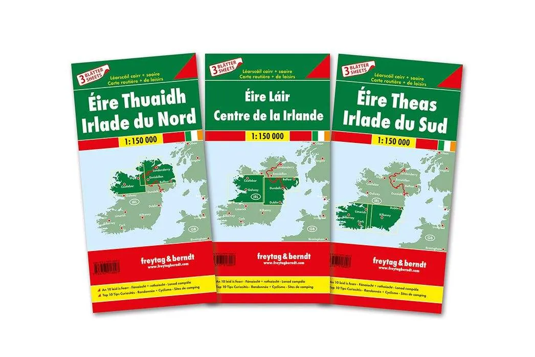Ireland Road Map: North, Central & South 3 Map Set by Freytag & Berndt (2019)