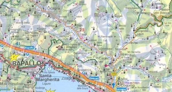 Italian Riviera & Genoa Road Map by Freytag & Berndt (2014)