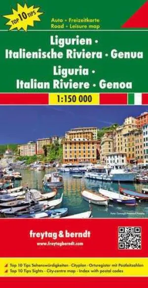 Italian Riviera & Genoa Road Map by Freytag & Berndt (2014)