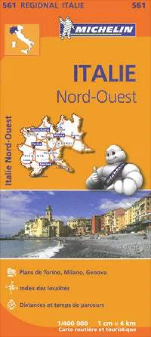 Italy Northwest Folded Travel Map (11th Edition) by Michelin (2013)