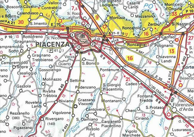 Italy Northwest Folded Travel Map (11th Edition) by Michelin (2013)