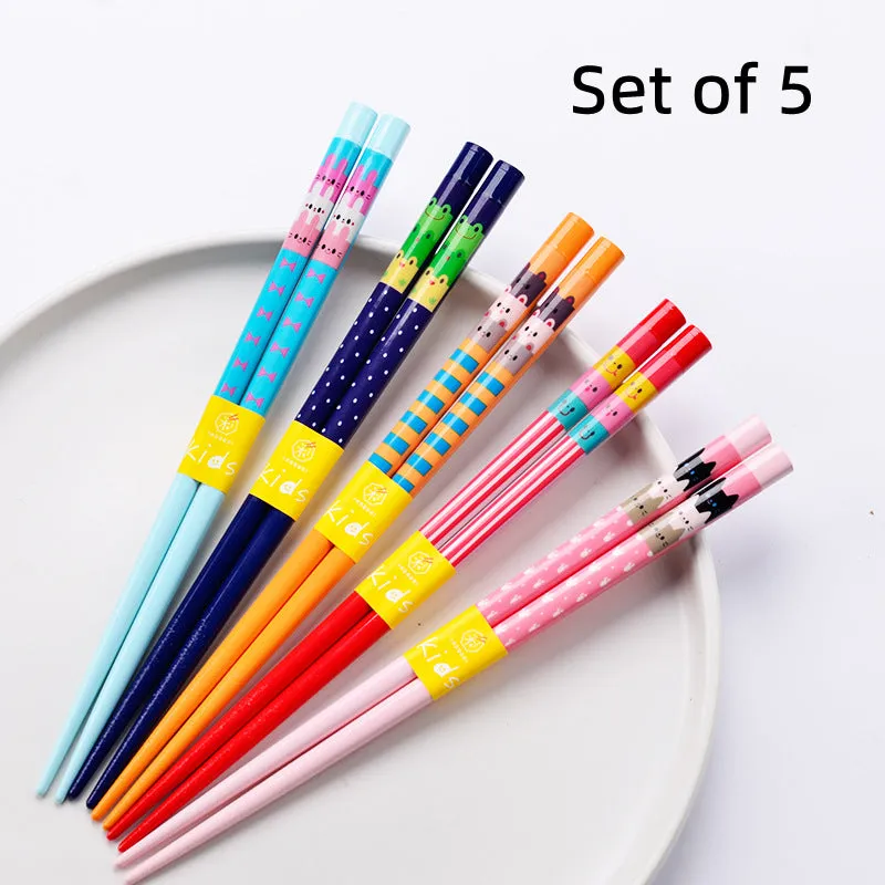 Japanese Handcrafted Cartoon Wooden Children's Chopsticks