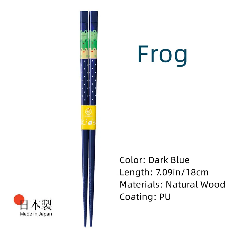Japanese Handcrafted Cartoon Wooden Children's Chopsticks