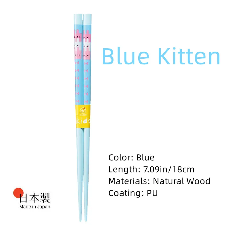 Japanese Handcrafted Cartoon Wooden Children's Chopsticks