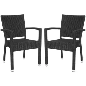 Kelda Stacking Armchairs Set of 2 - Black
