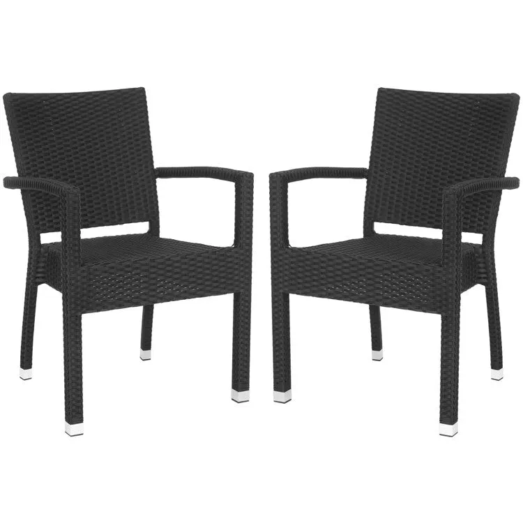 Kelda Stacking Armchairs Set of 2 - Black