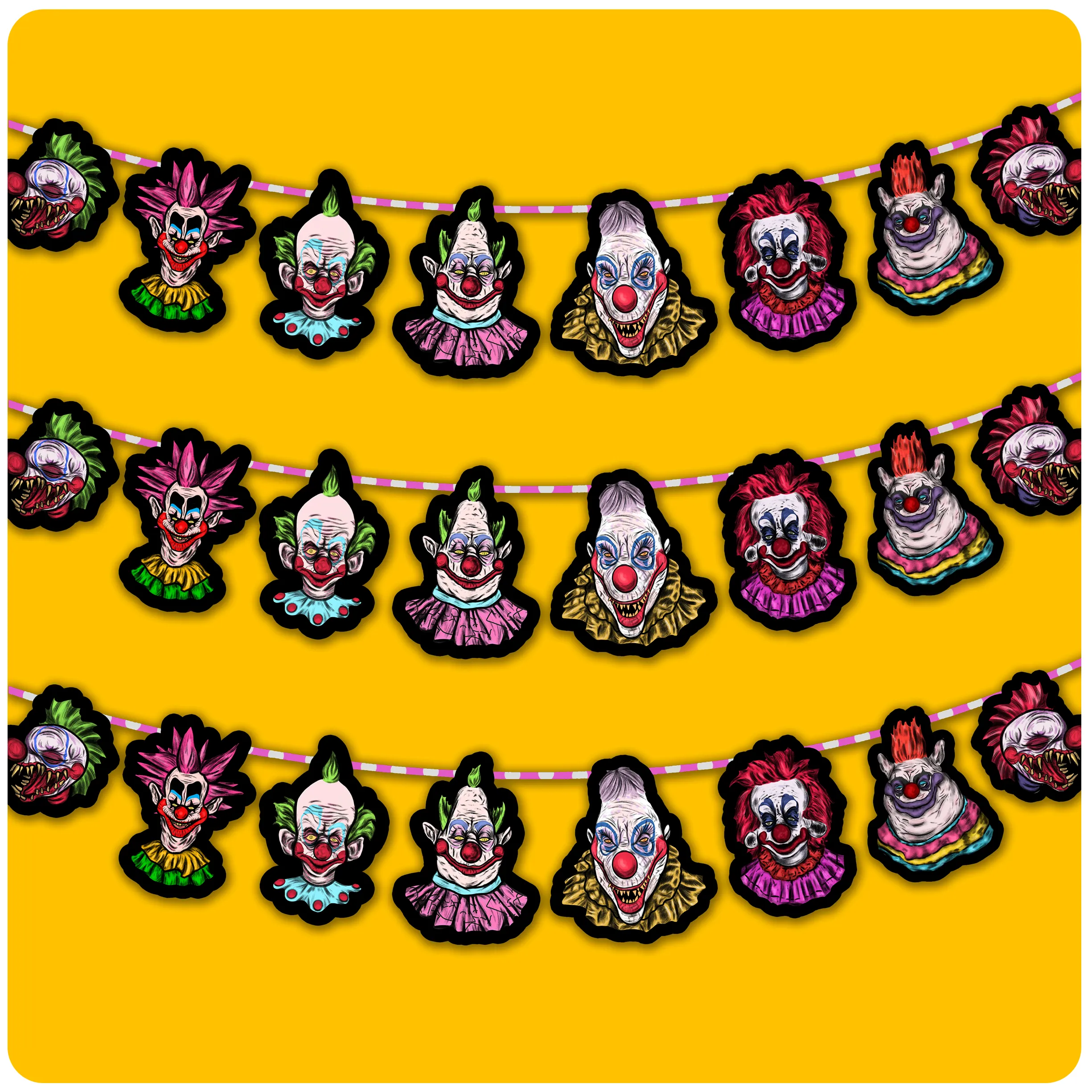 Killer Klowns from Outer Space v2 Horror Character Cutout Banner