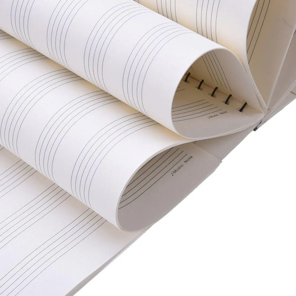 Large 50-Sheet Music Themed Spiral Bound Notebook