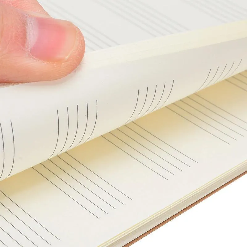 Large 50-Sheet Music Themed Spiral Bound Notebook