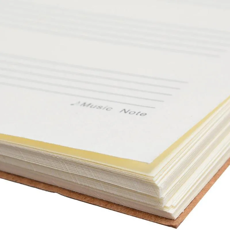 Large 50-Sheet Music Themed Spiral Bound Notebook