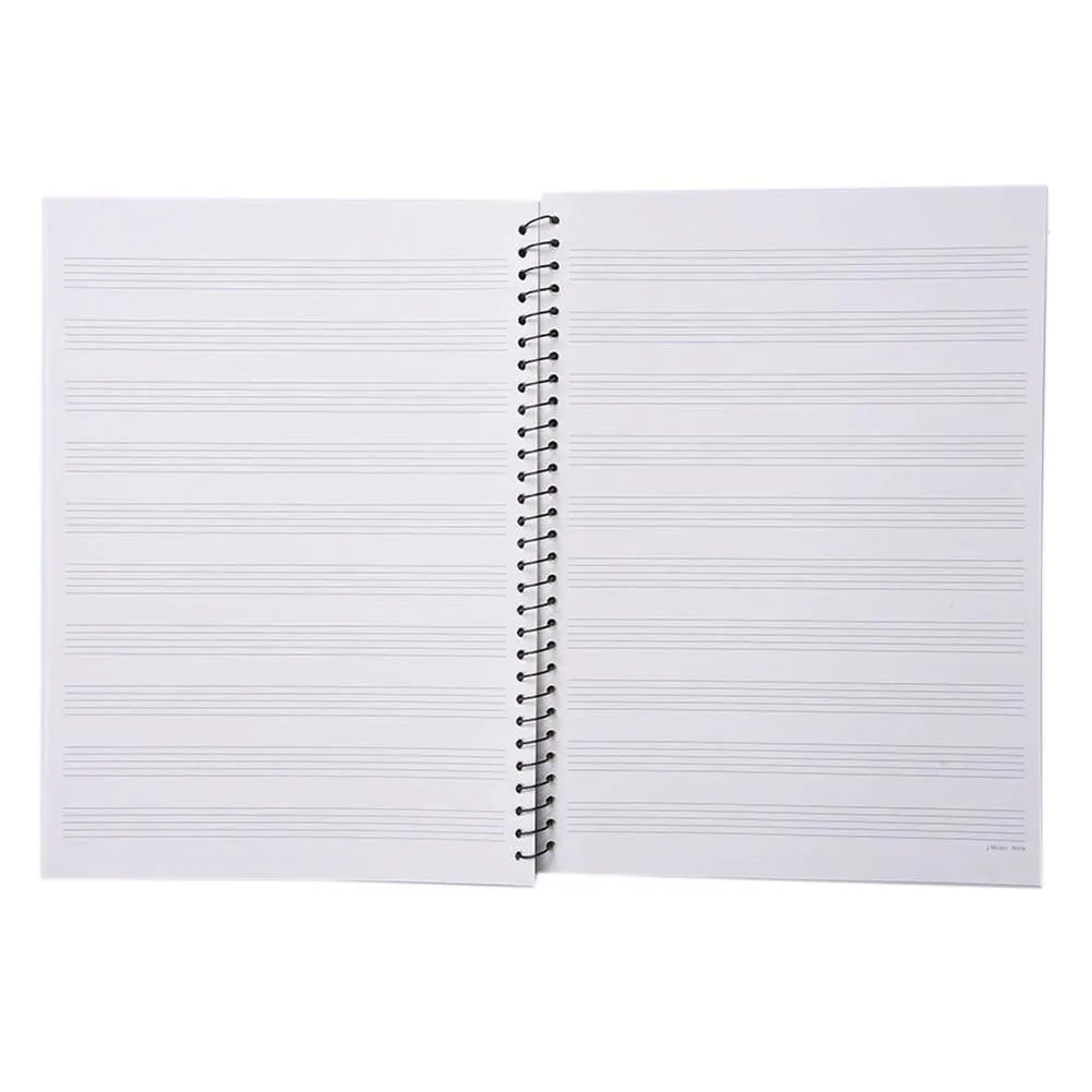 Large 50-Sheet Music Themed Spiral Bound Notebook