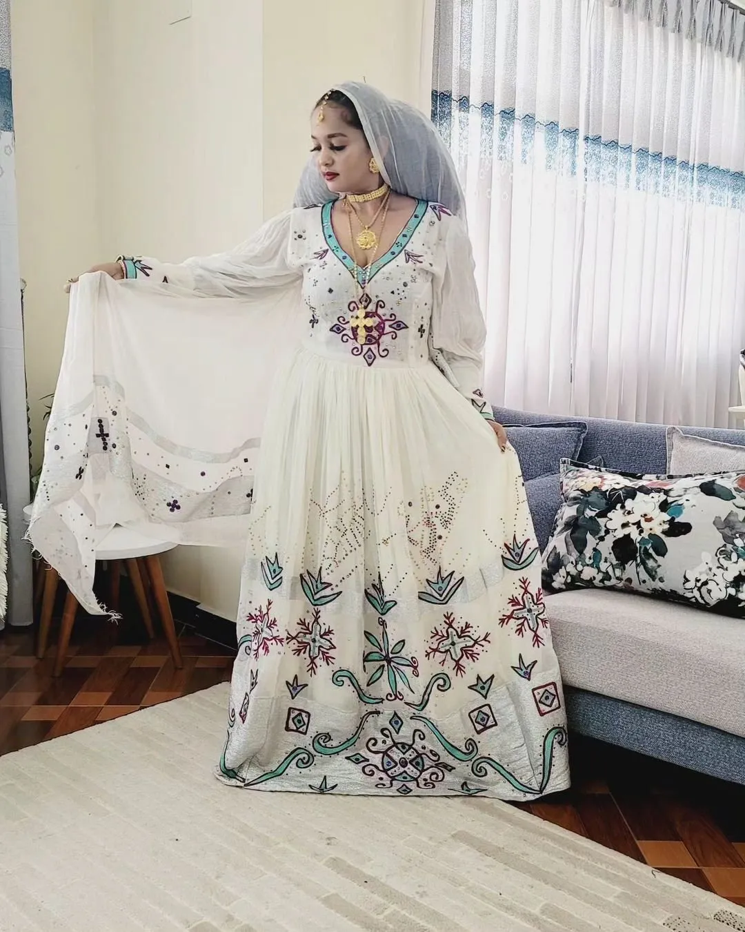 Modern Ethiopian Dress Ethiopian Traditional Dress Womens Dress Habesha Dress Modern Habesha Kemis Eritrean Dress