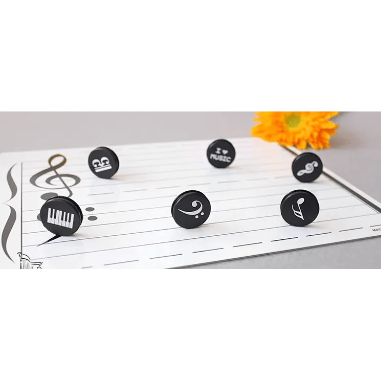 Music Themed Fridge or Whiteboard Magnets (Set of 6)