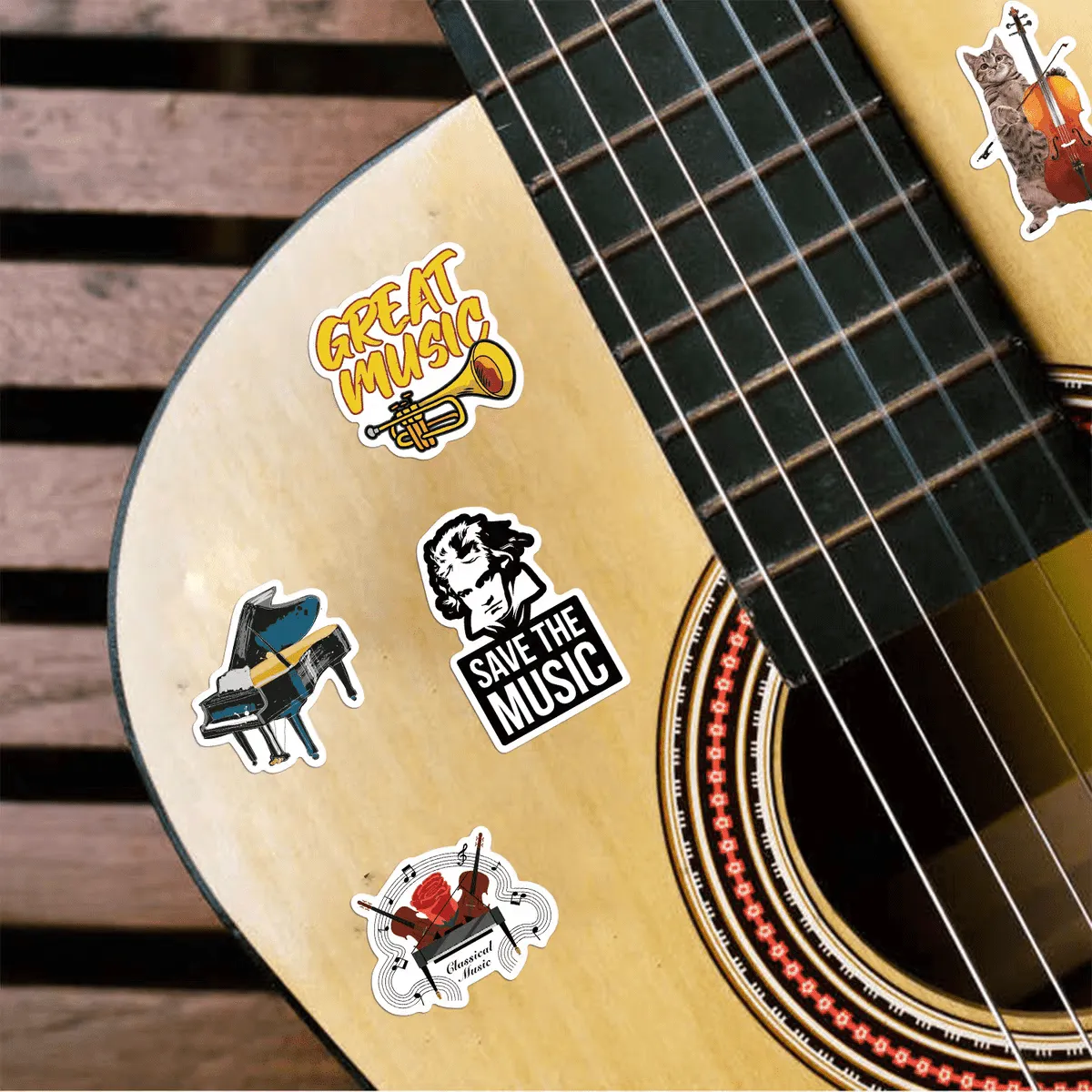 Music Themed Individual Stickers - Classical Music Pack of 52