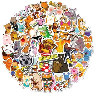 Music Themed Individual Stickers - Cute Animal Music Pack of 50