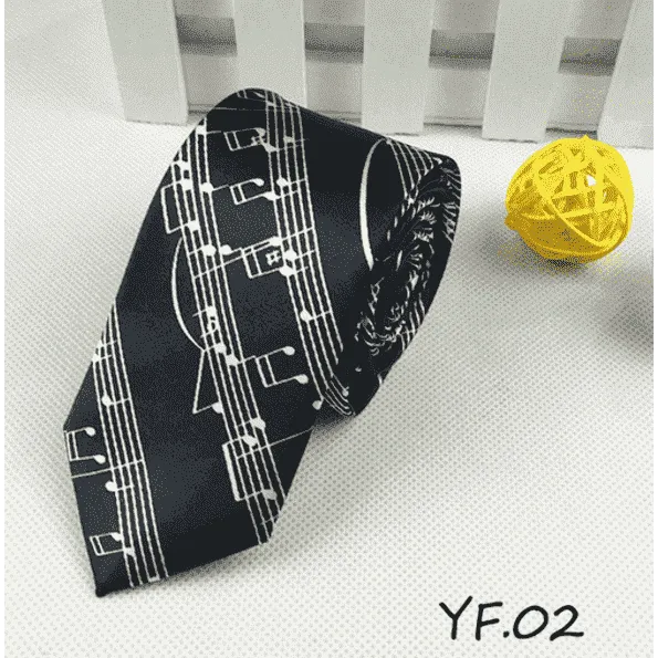 Music Themed Neck Ties - Music Notes, Guitars, Keyboard