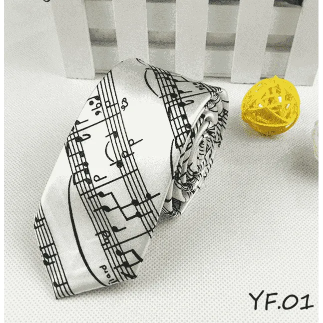 Music Themed Neck Ties - Music Notes, Guitars, Keyboard