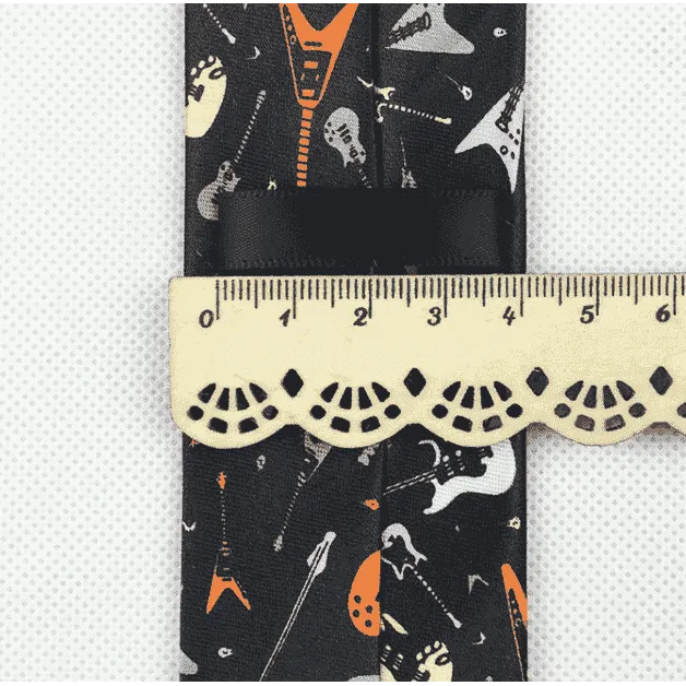 Music Themed Neck Ties - Music Notes, Guitars, Keyboard