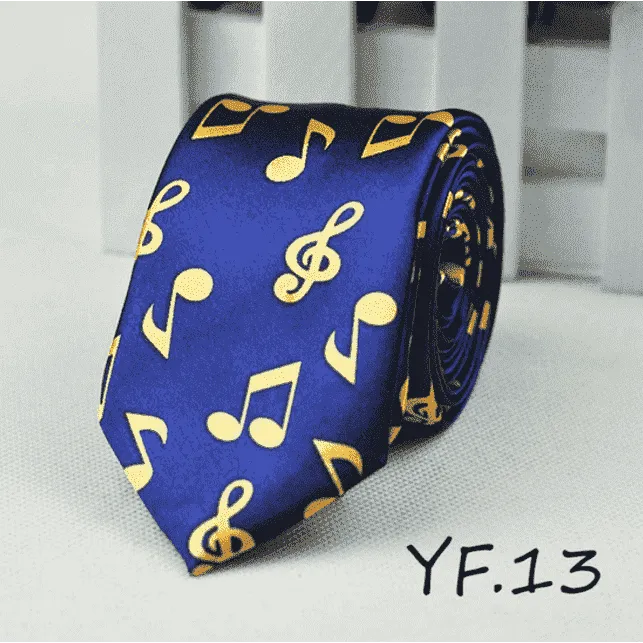 Music Themed Neck Ties - Music Notes, Guitars, Keyboard