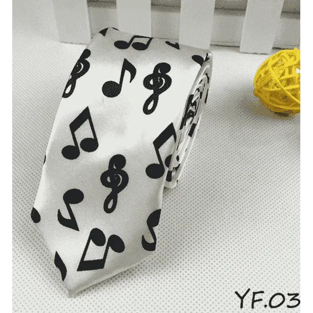 Music Themed Neck Ties - Music Notes, Guitars, Keyboard