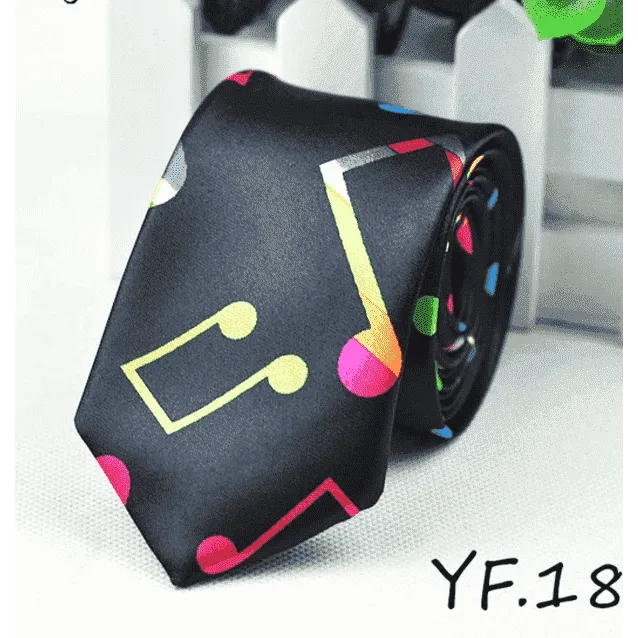 Music Themed Neck Ties - Music Notes, Guitars, Keyboard
