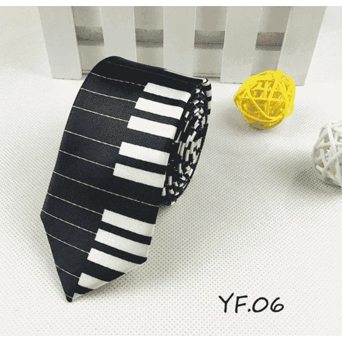 Music Themed Neck Ties - Music Notes, Guitars, Keyboard