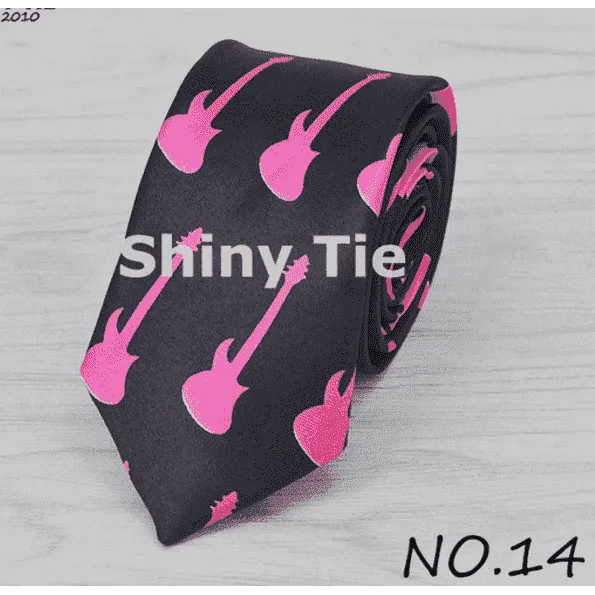 Music Themed Neck Ties - Music Notes, Guitars, Keyboard