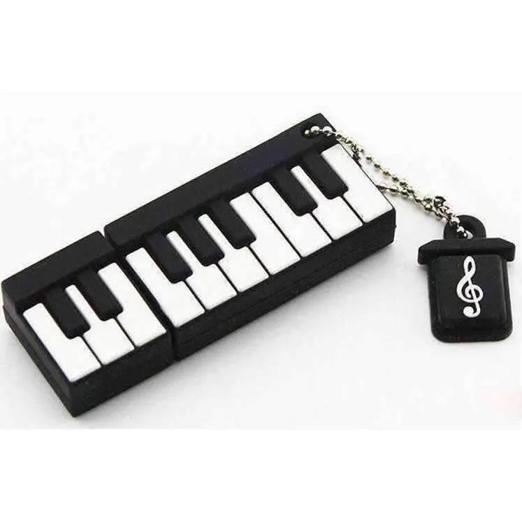 Music Themed USB Memory Stick 64Gb - Keyboard Black