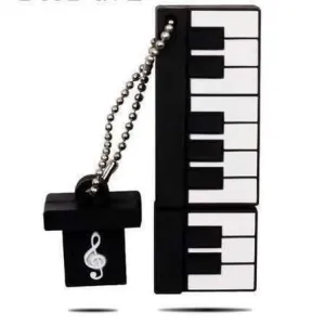 Music Themed USB Memory Stick 64Gb - Keyboard Black