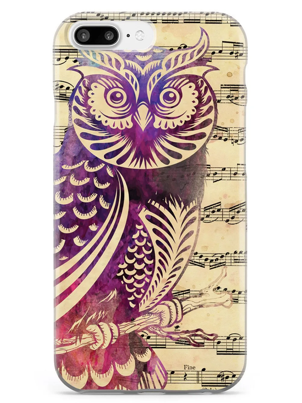 Owl and Music Notes Case