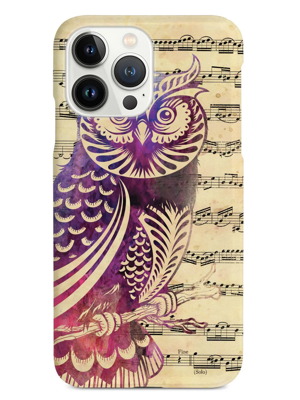 Owl and Music Notes Case