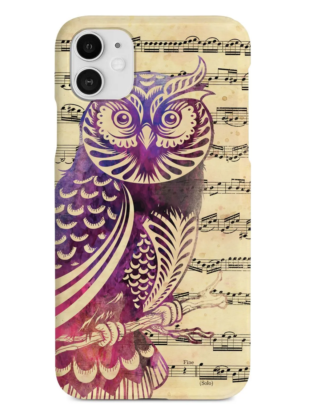 Owl and Music Notes Case