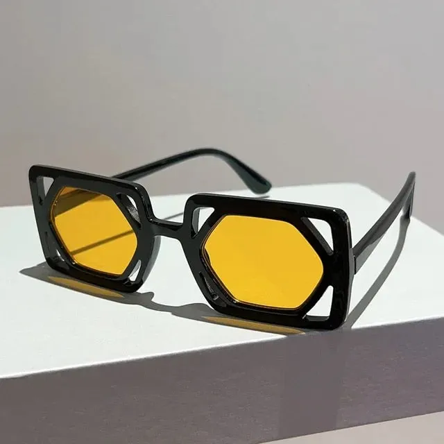 "Hollywood" Plastic Square Polygon Sunglasses